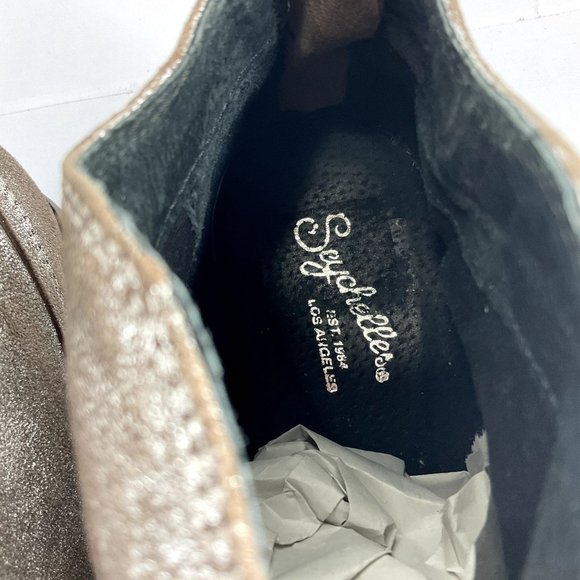 Seychelles Boots Womens Size 8 Brown Metallic Ankle bootie Leather - Picture 9 of 13